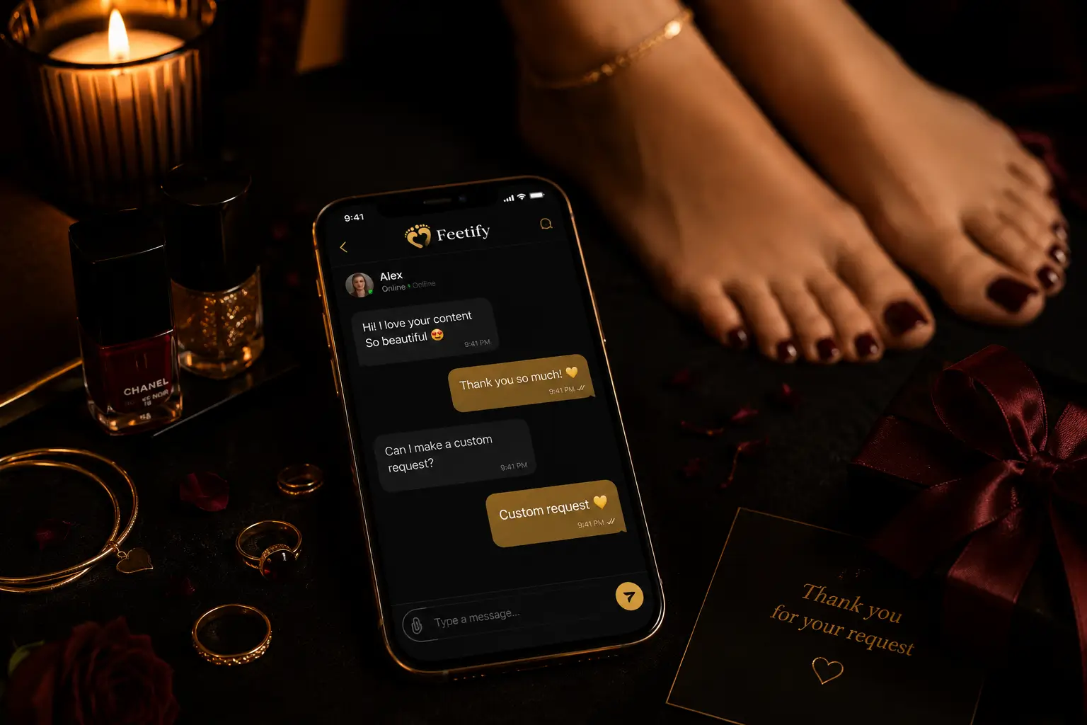 Custom feet content requests on Feetify